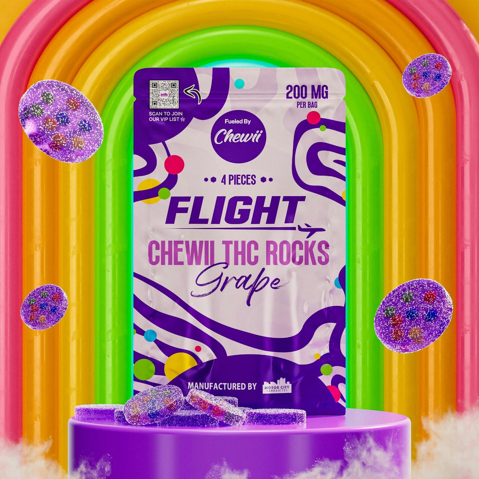 Flight - 200mg Rock-Candy Gummies - Grape
