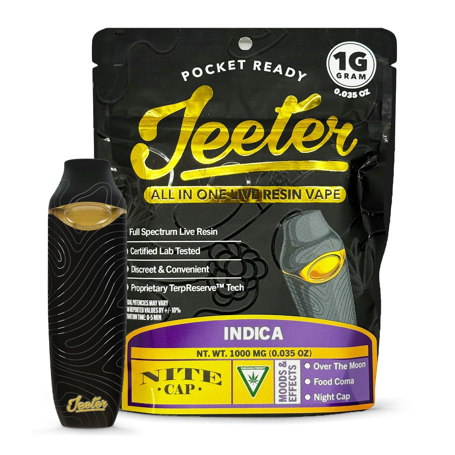 Jeeter - 1g Live Resin Disposable Vape - Nite Cap