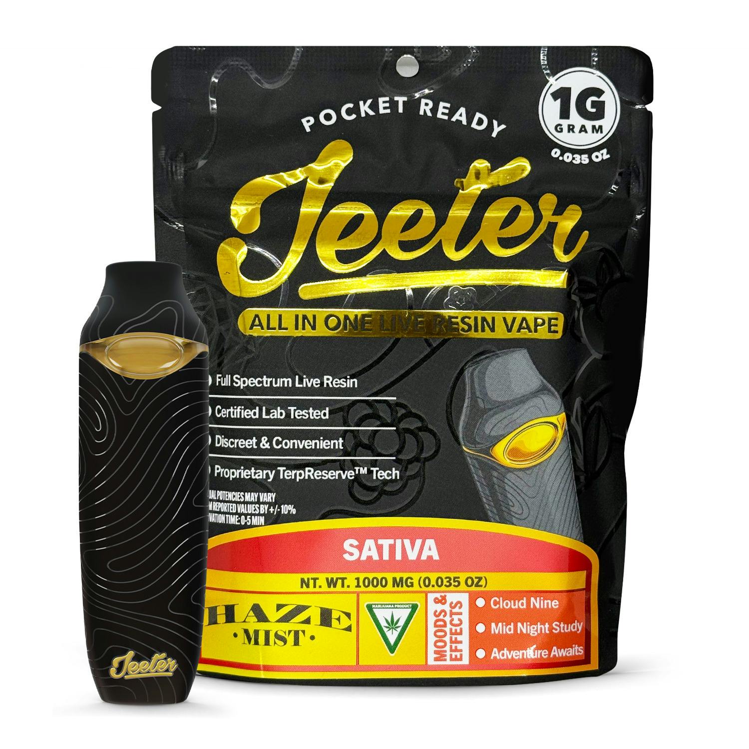 Jeeter - 1g Live Resin Disposable Vape - Haze Mist