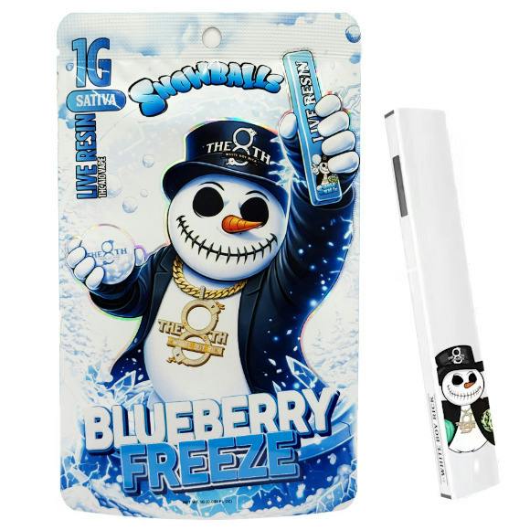 8th By White Boy Rick - 1g Live Resin Disposable Vape - Blueberry Freeze cannabis product