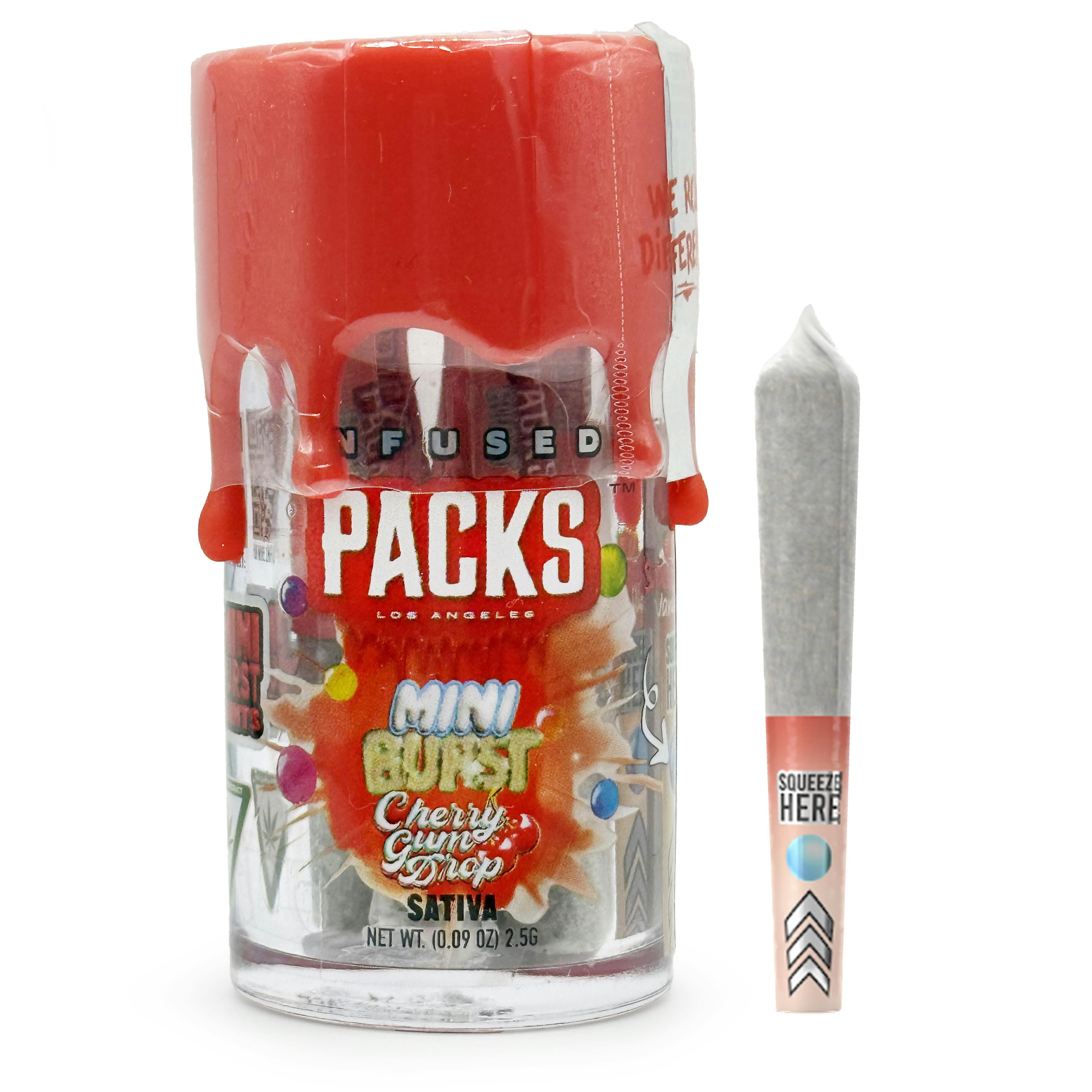 Packwoods - 5-Pack 0.5g Mini Bursts Infused Prerolls - Cherry Gumdrop