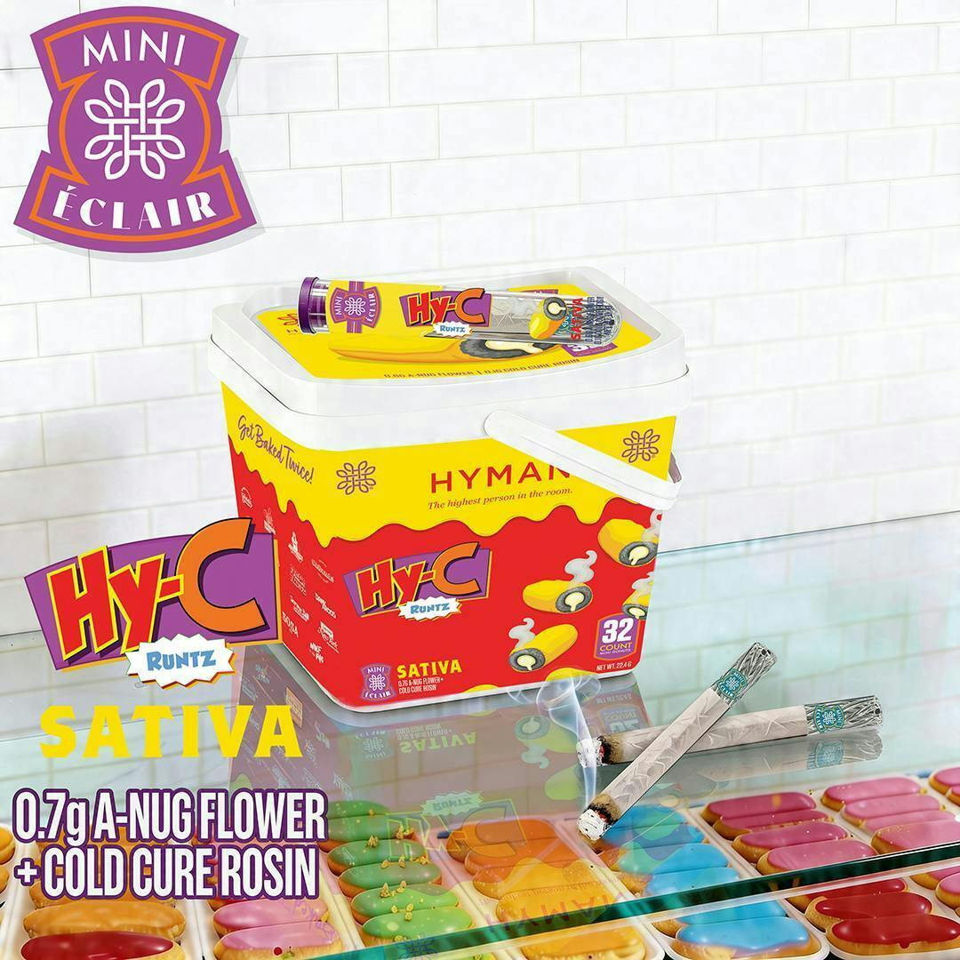 Hyman - 0.7g Rosin Infused Mini Eclair - Hy-C Runtz