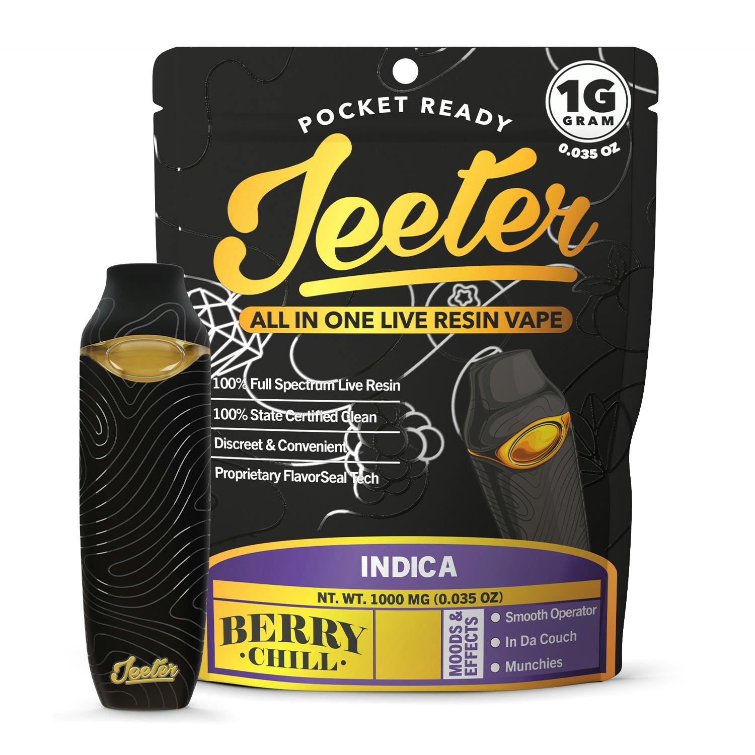 Jeeter - 1g Live Resin Disposable Vape - Berry Chill