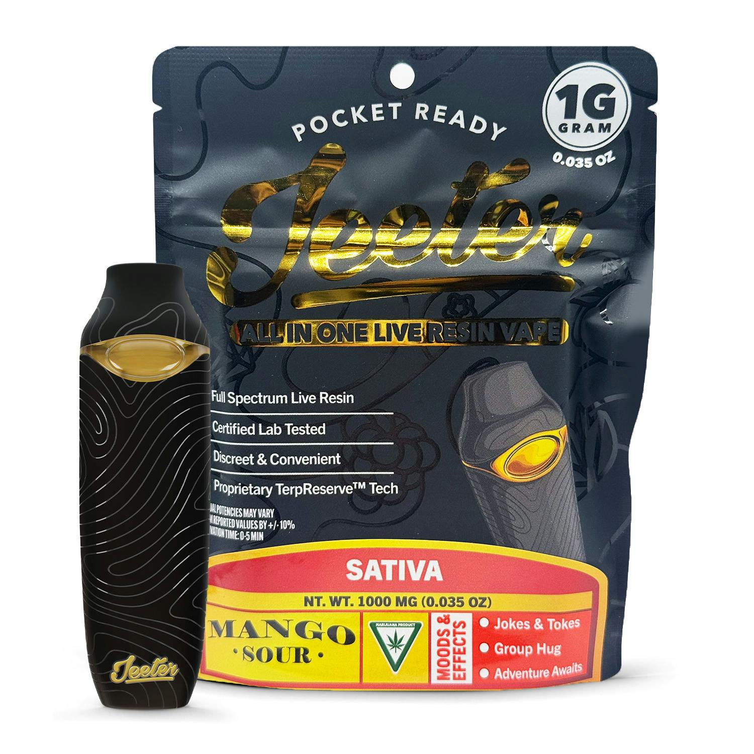 Jeeter - 1g Live Resin Disposable Vape - Mango Sour