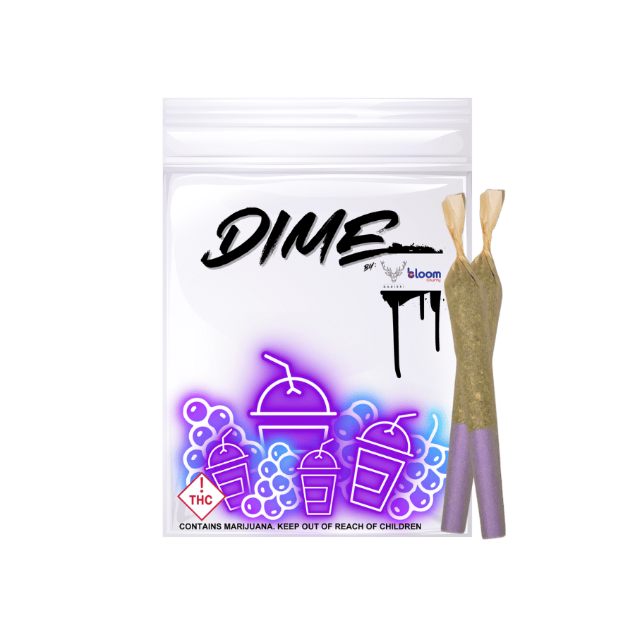 (REC) Dime 2 Pack of .5 gram Joints - Purp Grape Slushy