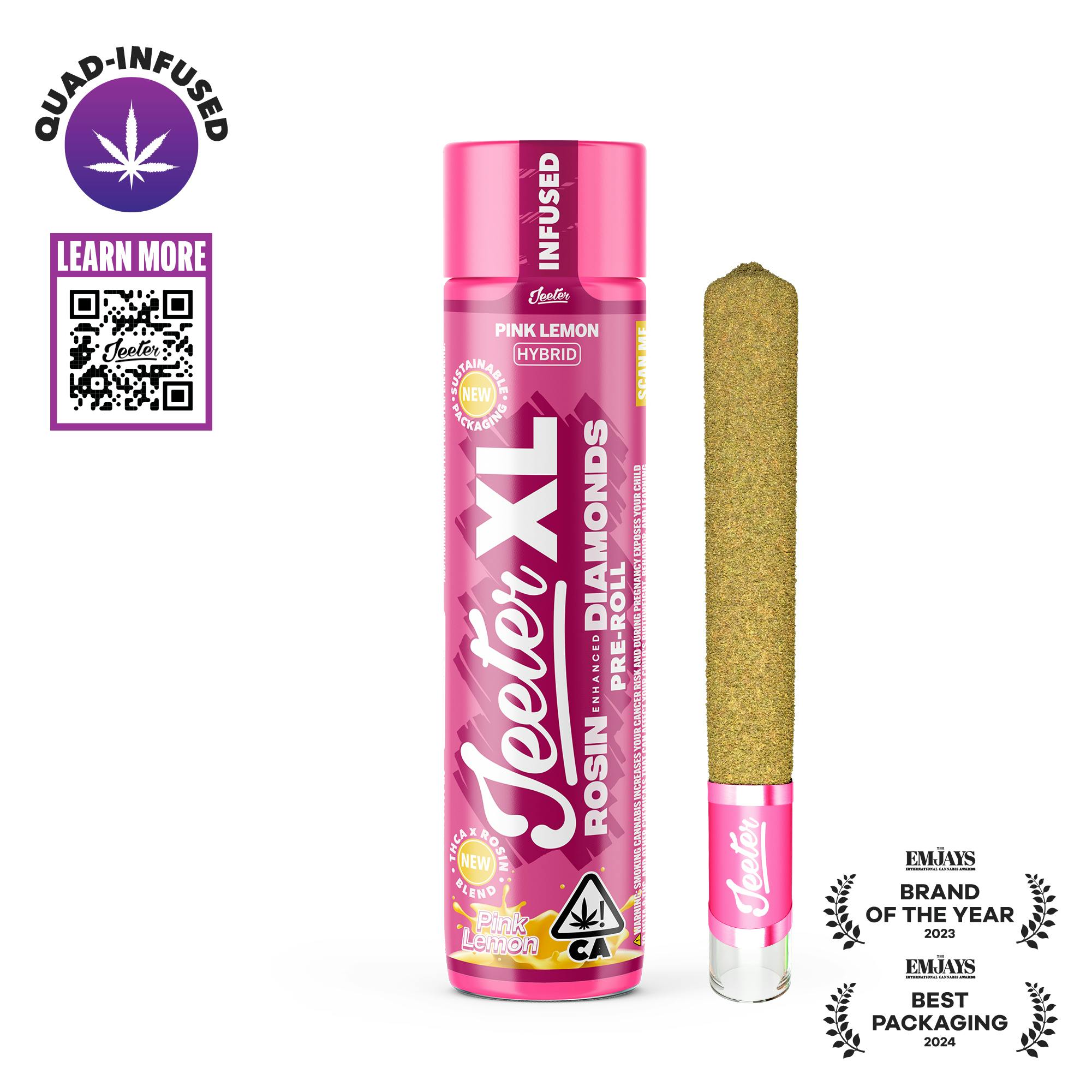 JEETER - INFUSED PREROLL - QUADS PINK LEMONS - 2G