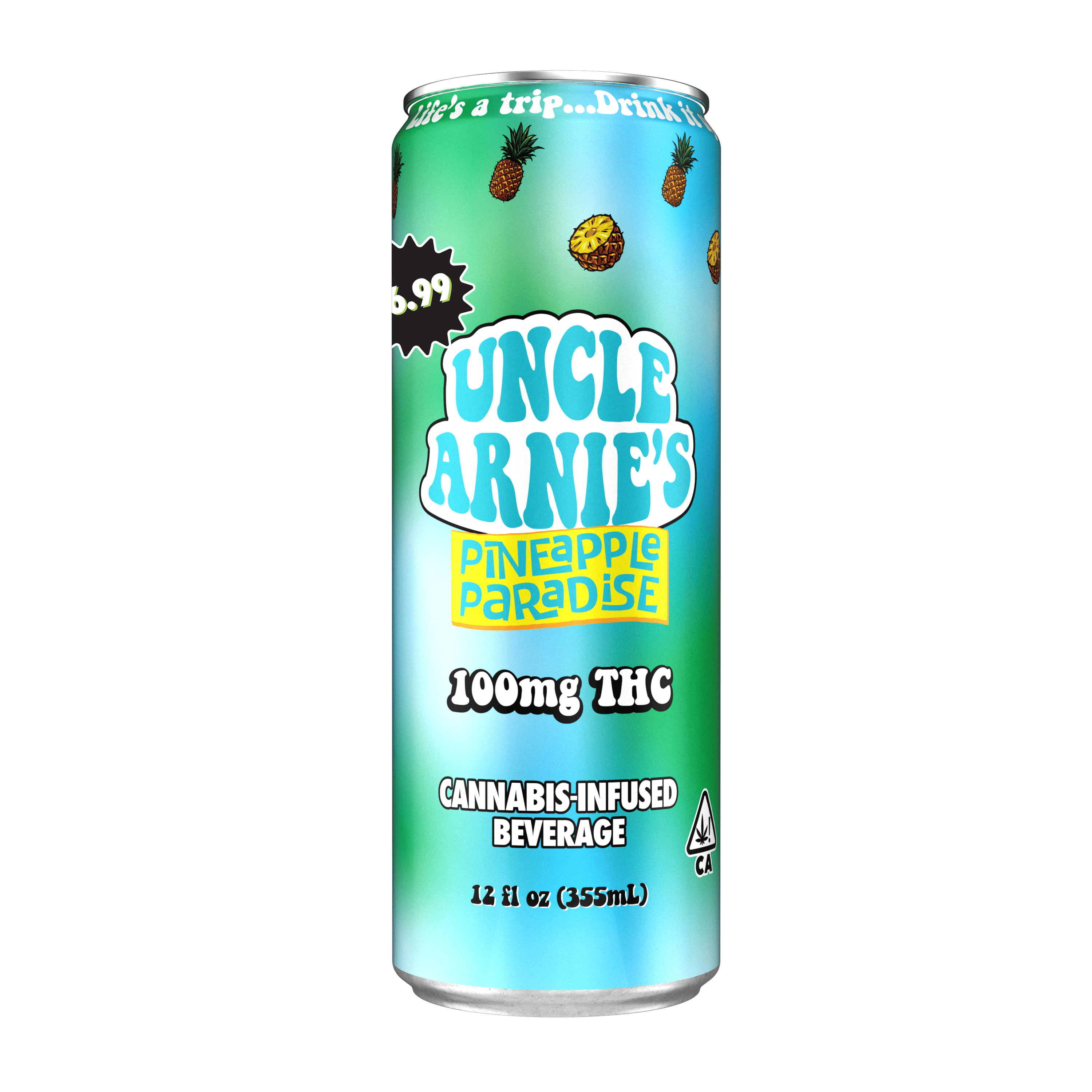 THC BEVERAGE - 12OZ CAN PINEAPPLE PARADISE - 100MG
