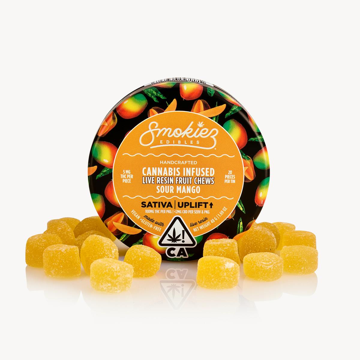 SMOKIEZ - LIVE RESIN GUMMY - SOUR MANGO - 100MG