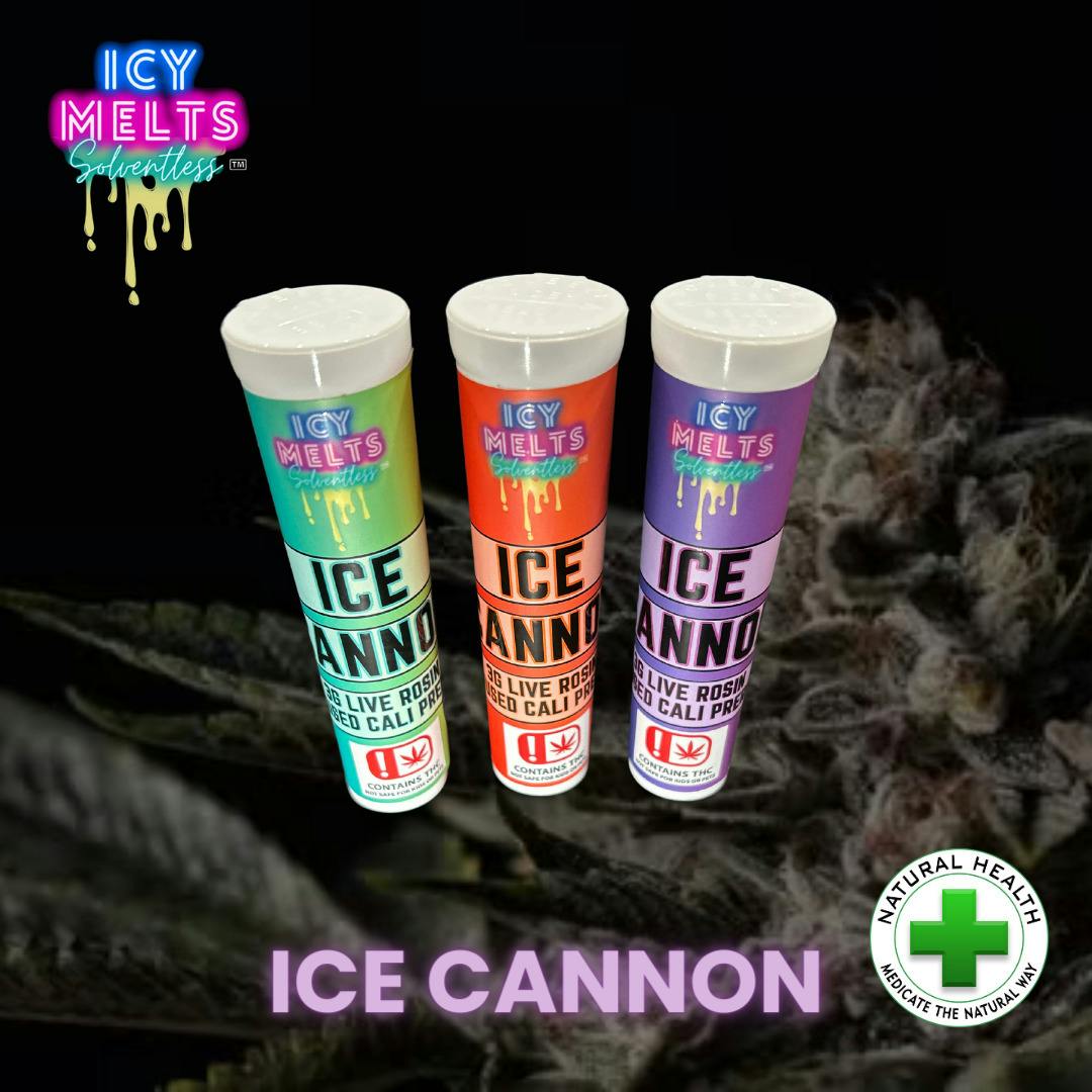 Icy Melt Solventless - Infused Cali Pre Roll - Avalon Ice Cannon