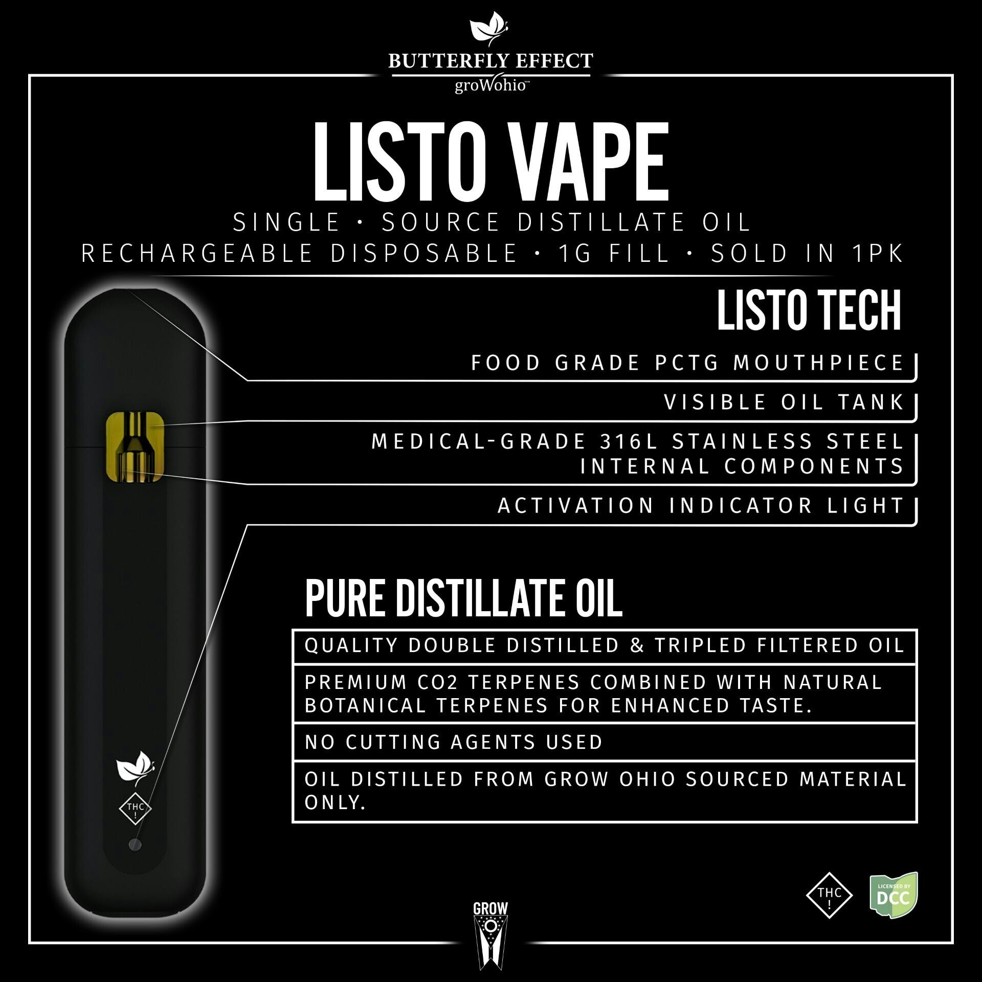 Ghost Train Disposable 1g (Sativa) | Butterfly Effect