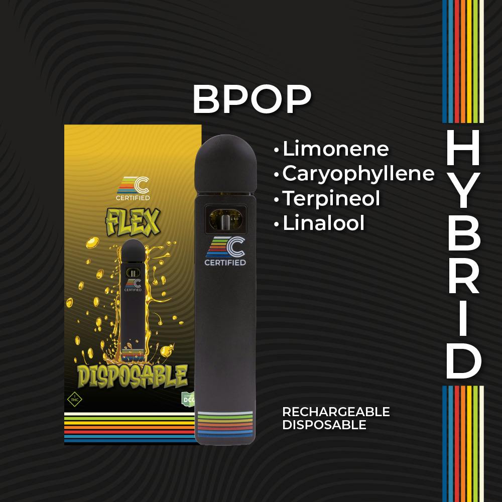 BPOP Flex Disposable 1g (Hybrid) | Certified Cultivators