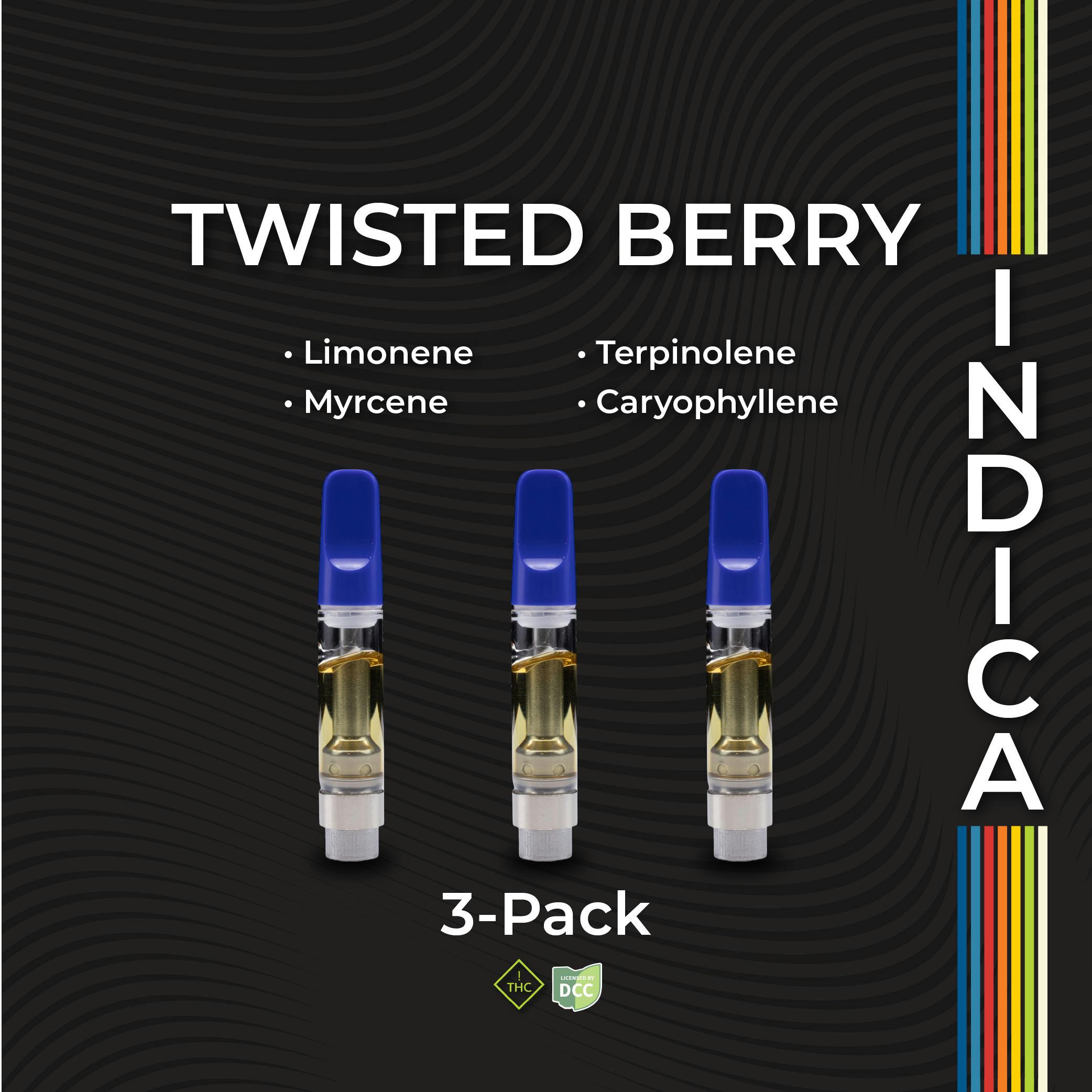 Twisted Berry 3-Pack Carts 1g (Indica) | Certified Cultivators