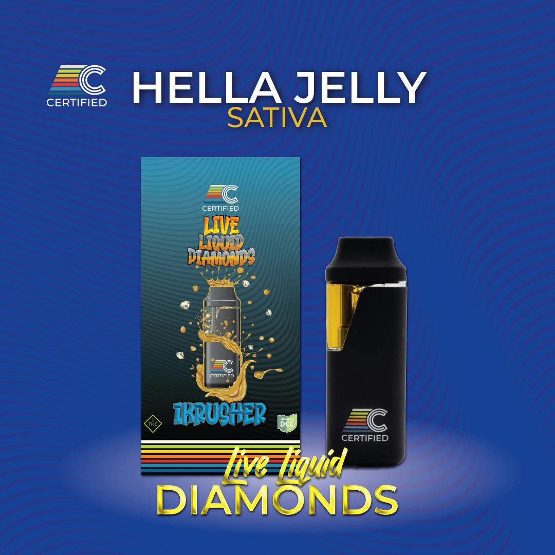 Hella Jelly LLD iKrusher Disposable 1g (Sativa) | Certified Cultivators