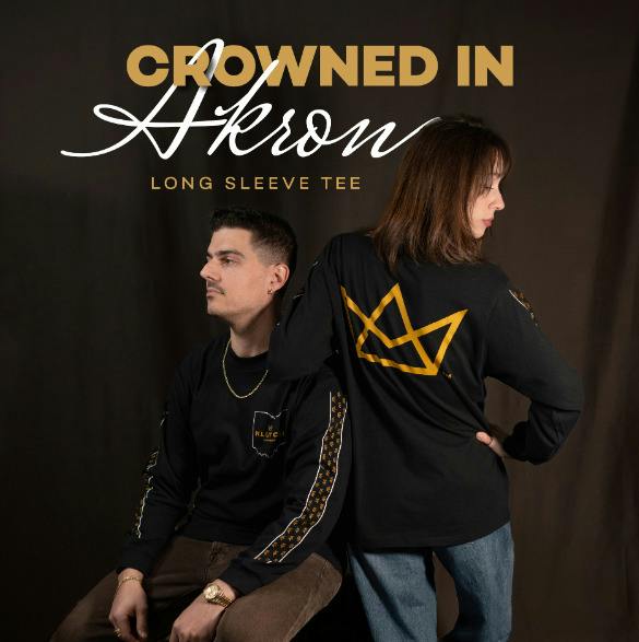 Crowned In Akron Long Sleeve Tee at Klutch Cannabis Dispensary Northfield