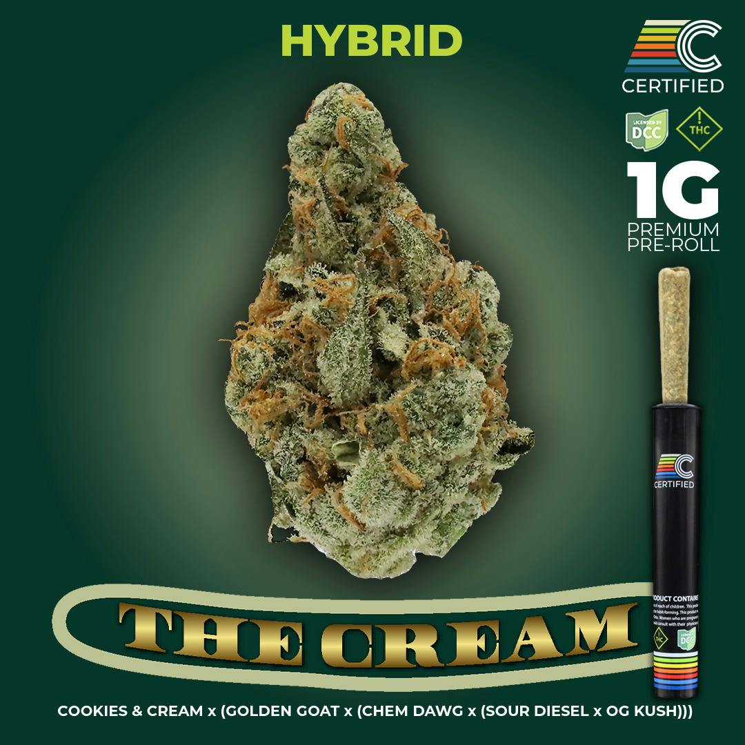 The Cream Pre Roll at Klutch Cannabis Dispensary Northfield