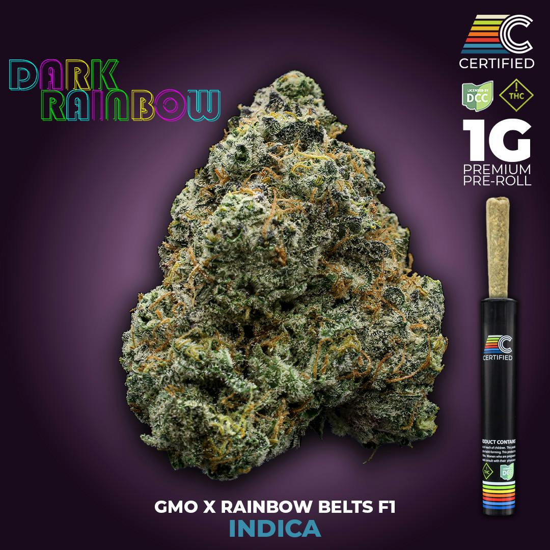 Dark Rainbow Pre-Roll at Klutch Cannabis Dispensary Northfield