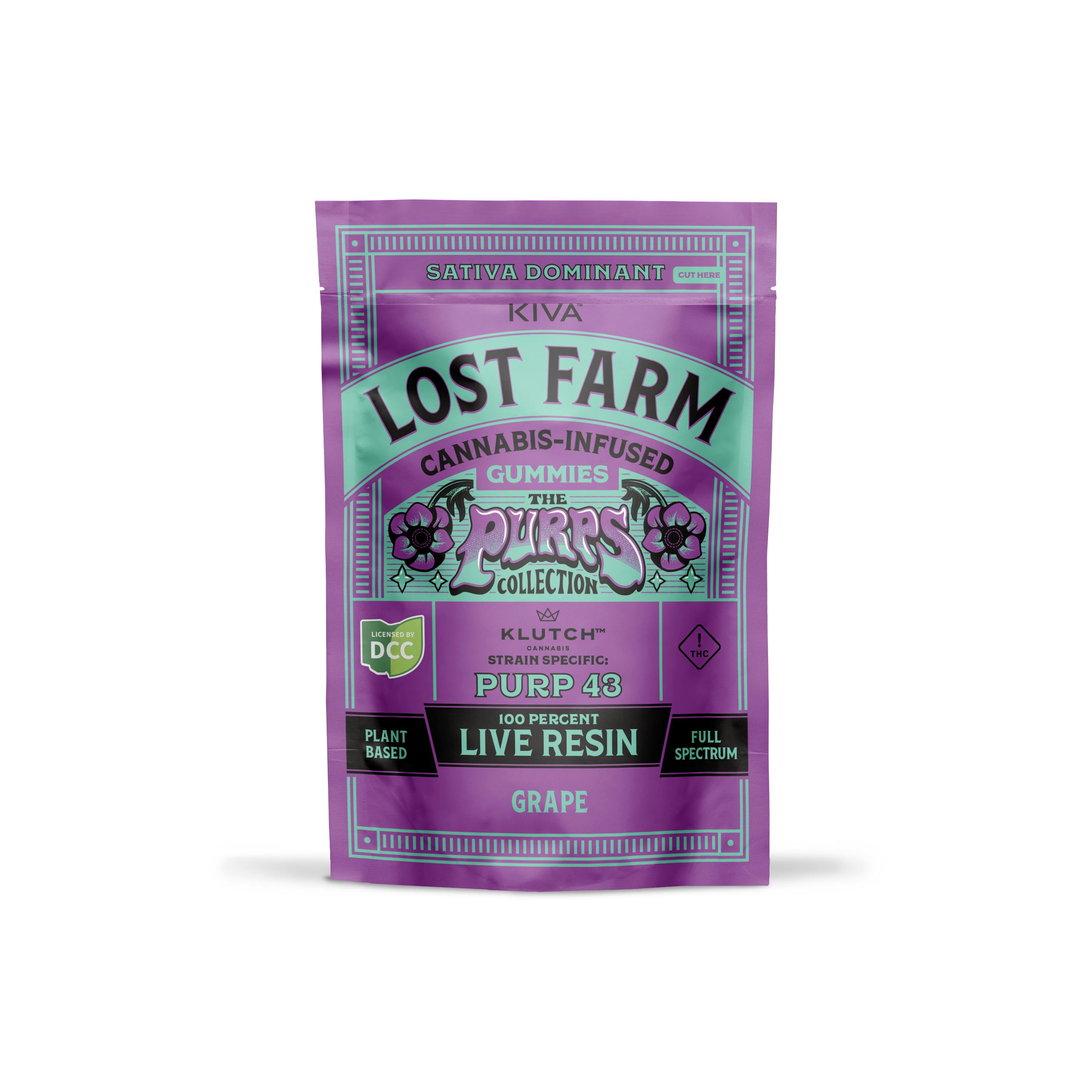 Lost Farm Purp 43 Grape Live Resin Gummies