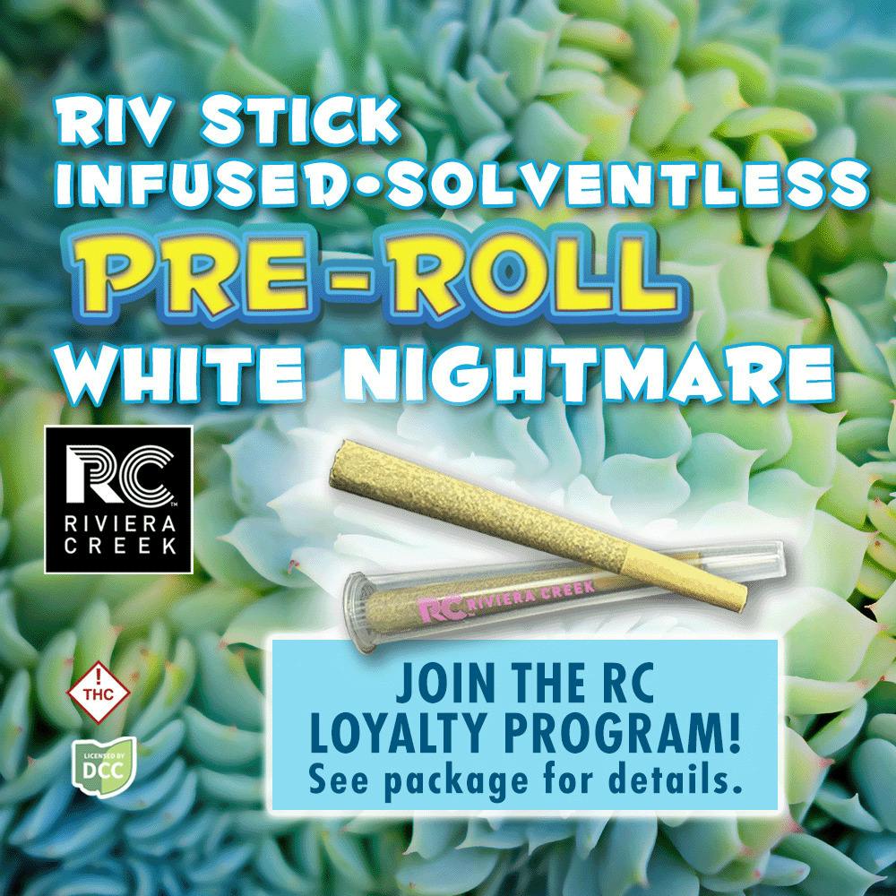 White Nightmare Riv Stick Infused Pre-Roll at Klutch Cannabis Dispensary Columbus