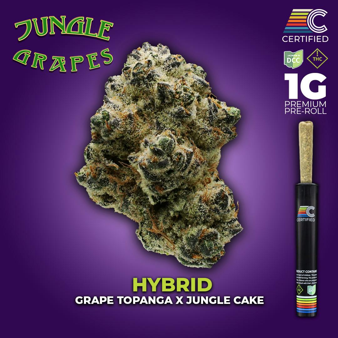 Jungle Grapes Pre-Roll at Klutch Cannabis Dispensary Northfield