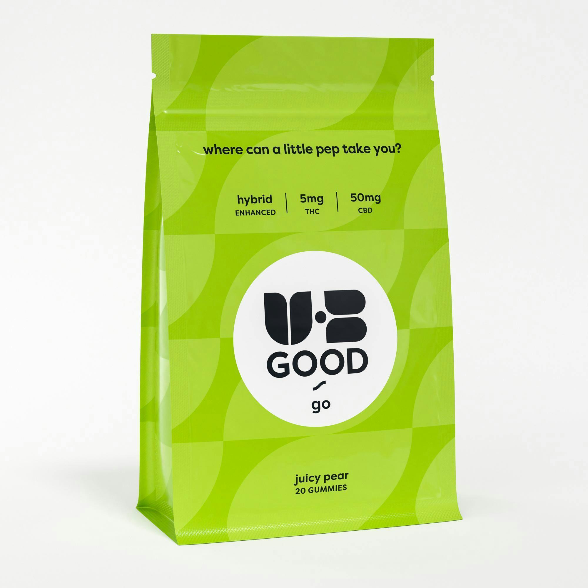 Juicy Pear 1:10 THC:CBD Go Gummies 100mg (Hybrid) | UB GOOD