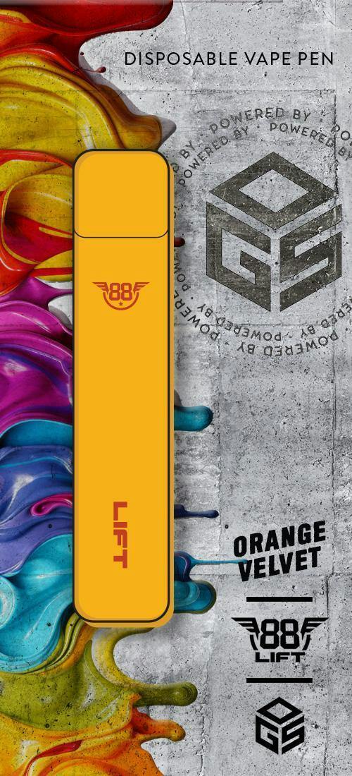 88 Lift | Orange Velvet 2.0 | .84g Rechargable Disposable Vape