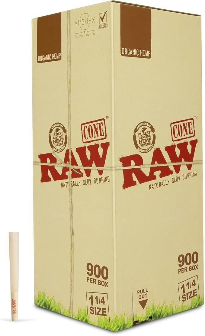 RAW - Organic Hemp Cones - 1 1/4 - 900ct
