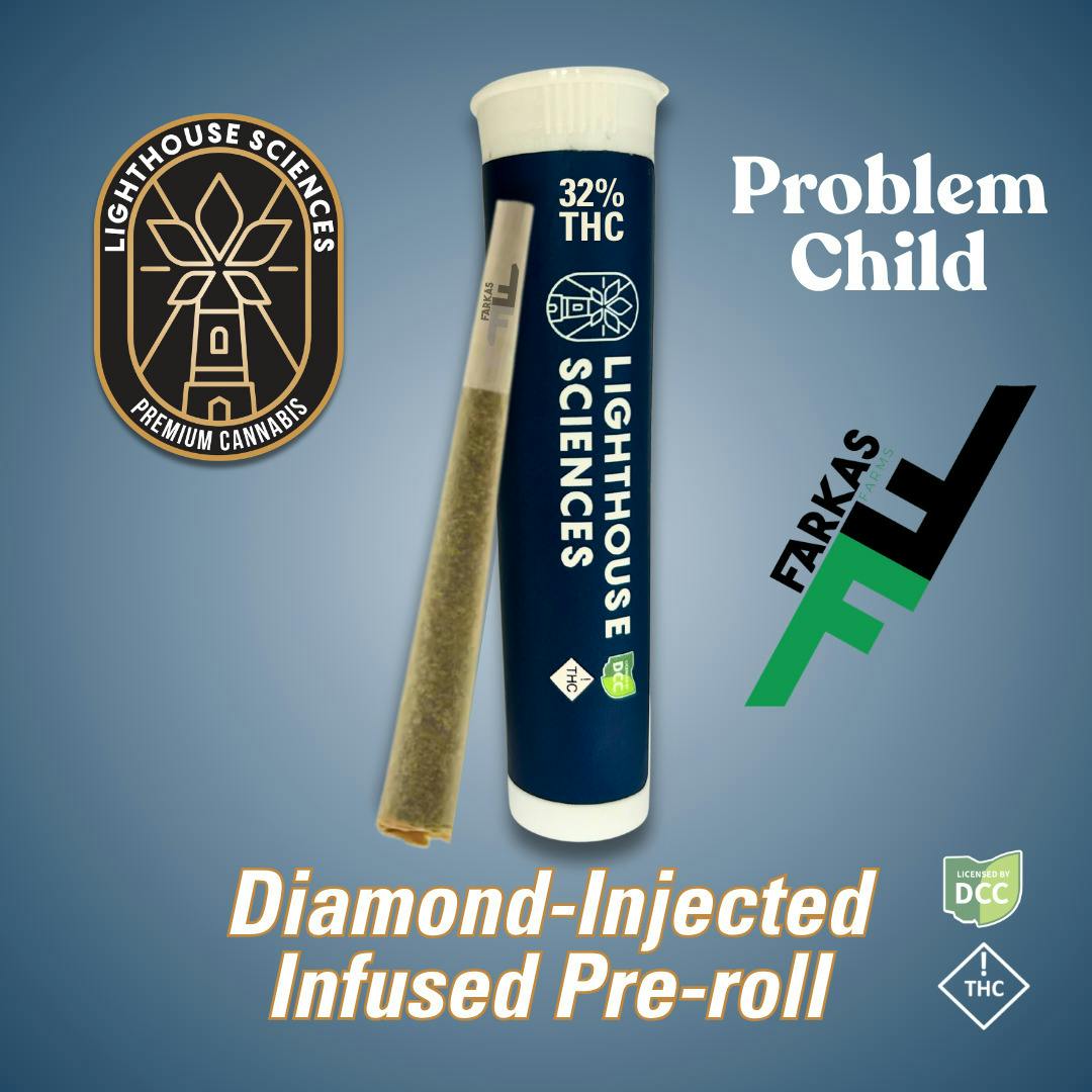 Problem Child (Indica Hybrid) - Diamond Infused Pre Roll - 1g - 1pk at Pure Ohio Wellness