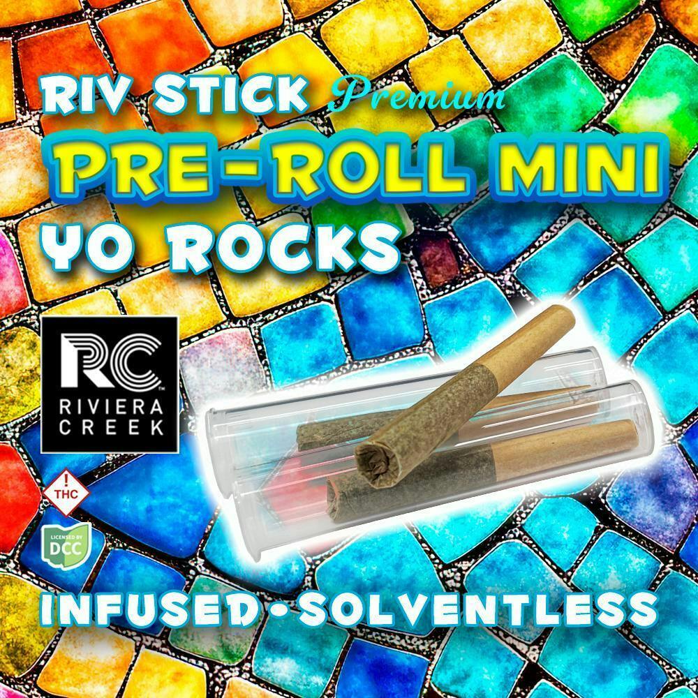 Yo Rocks (Sativa) - Infused Pre Roll Minis - 1g - 3pk
