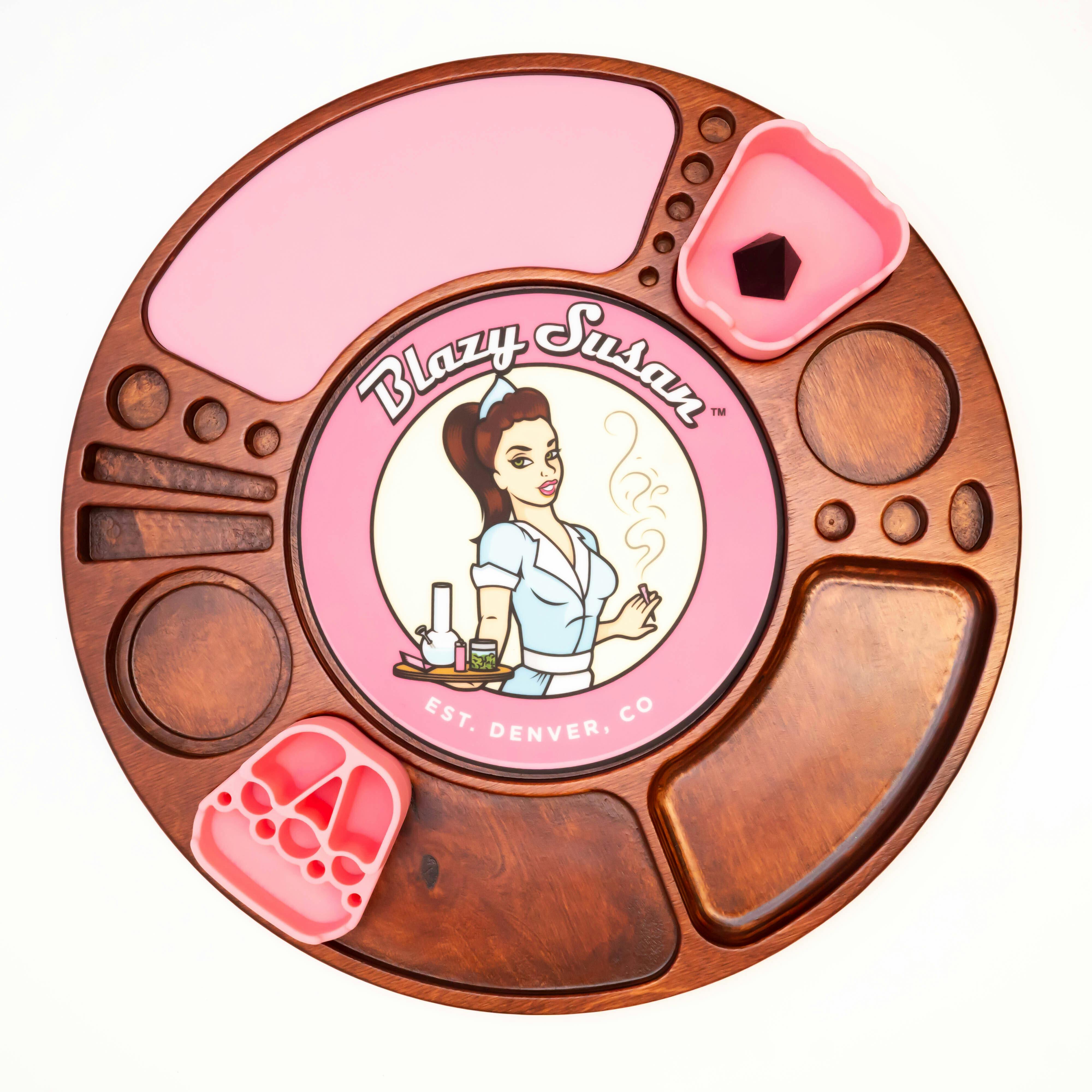 Blazy Susan - Spinning Tray - Cherry Wood