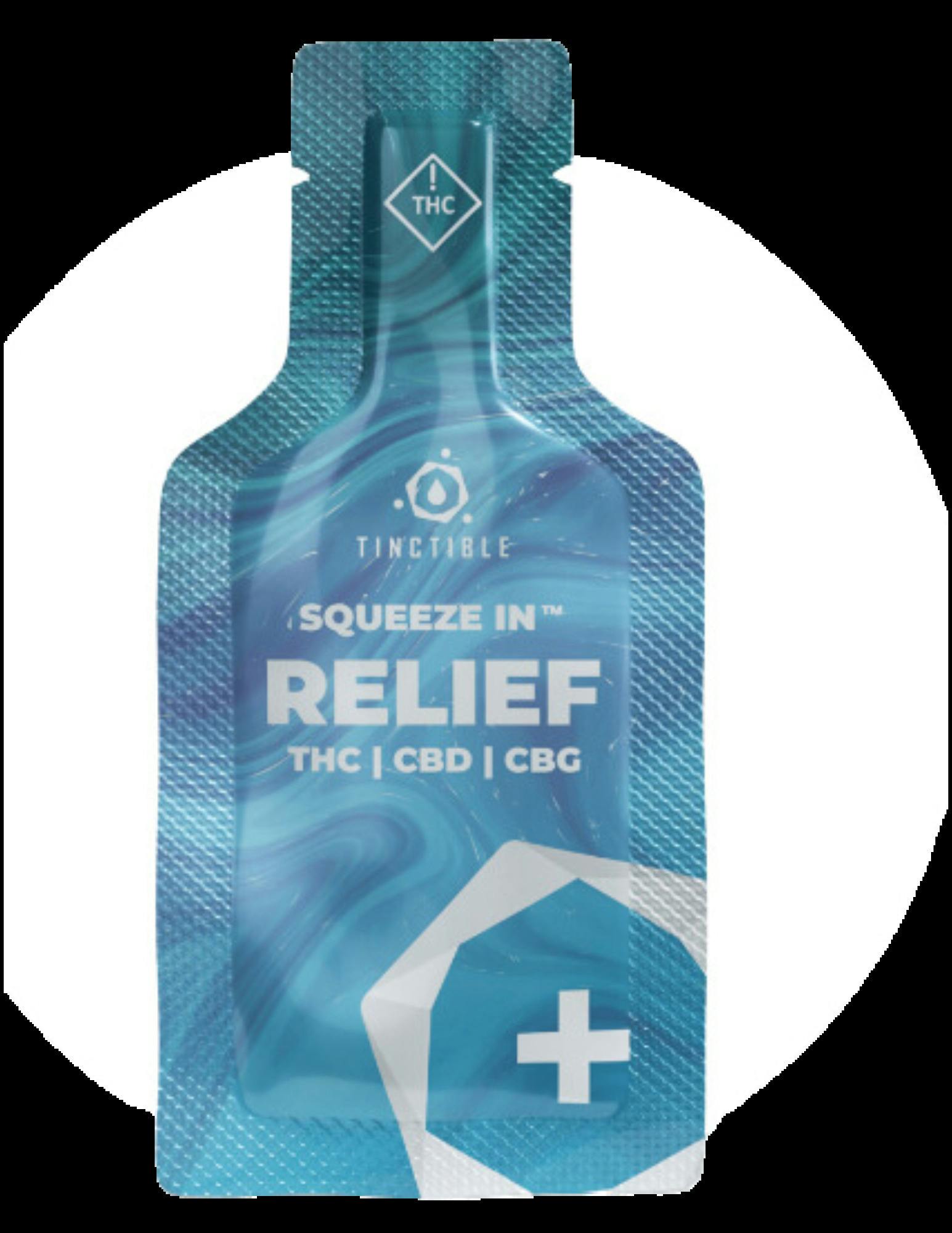 Tinctables | Relief Blue Raspberry CBG & CBD 11ct | 110mg Tincture Gel Packs