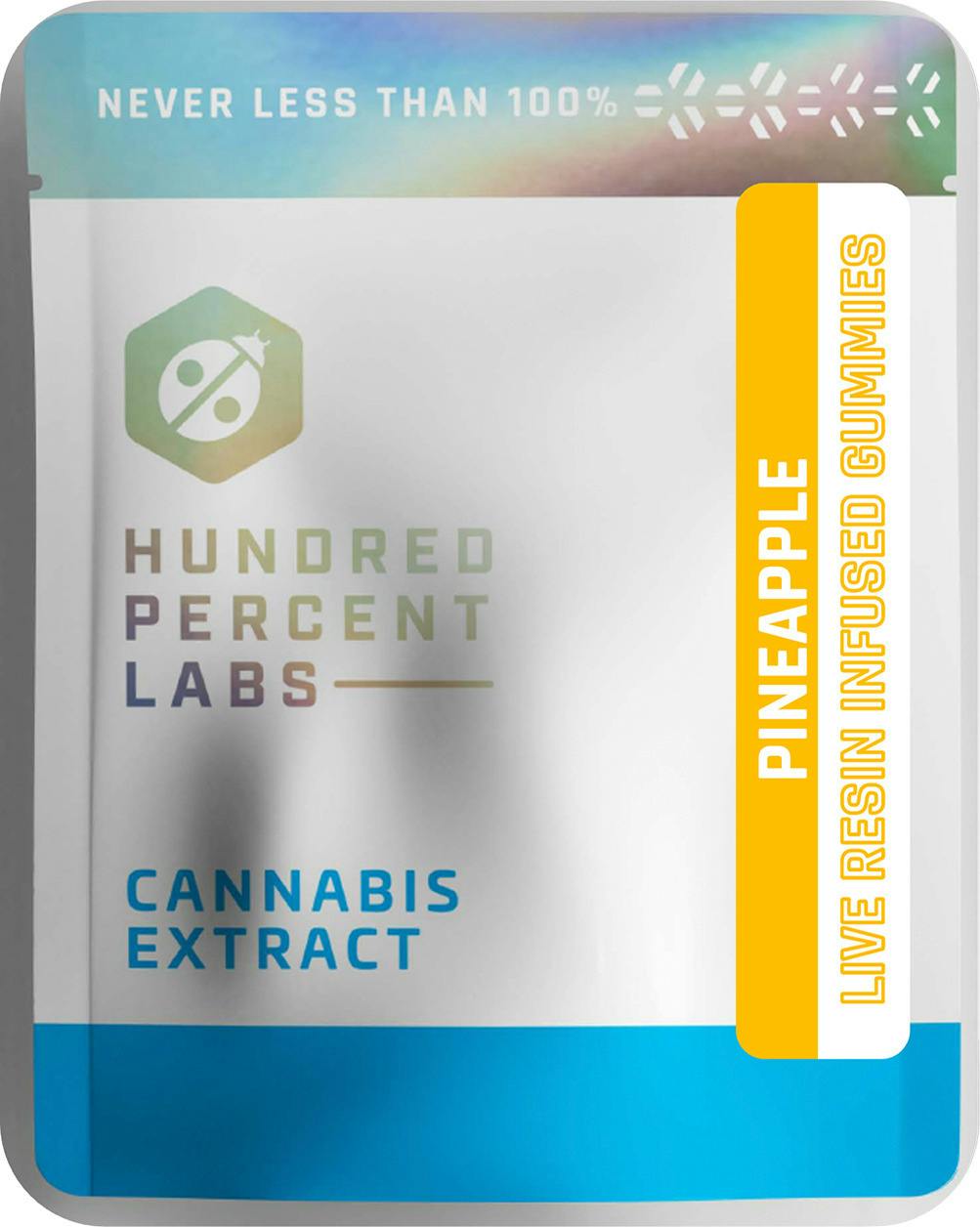 Hundred Percent Labs | Pineapple 11pc | 110mg Live Resin Gummies
