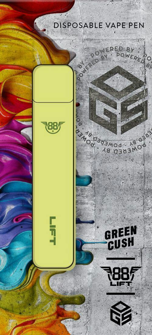 88 Lift | Green Cush 2.0 | .84g Rechargable Disposable Vape