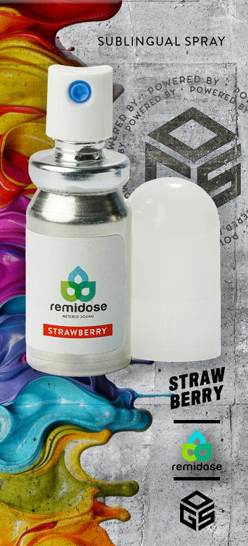 Remidose | Strawberry | 550mg Sublingual Oral Spray