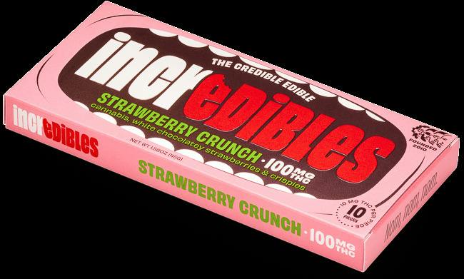 Incredibles | Strawberry Crunch 10pc | 110mg Chocolate Bar