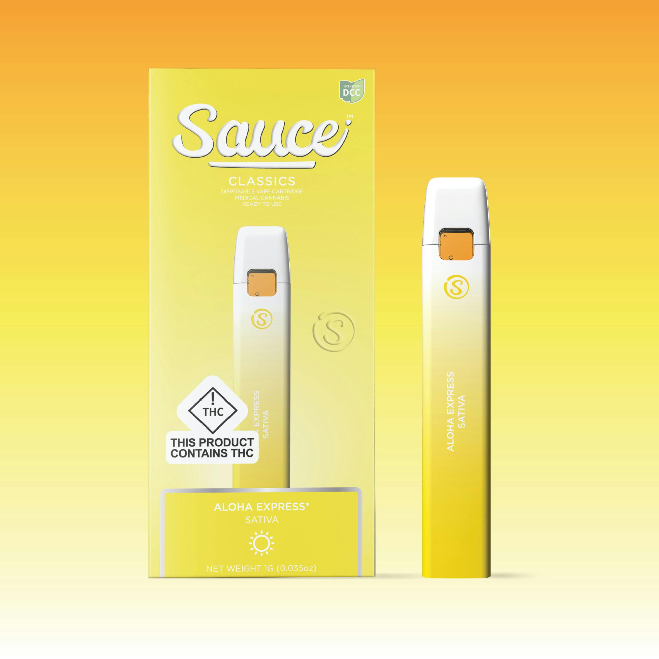 Sauce | Aloha Express | 1g Distillate + Botanical Terpenes Disposable Vape