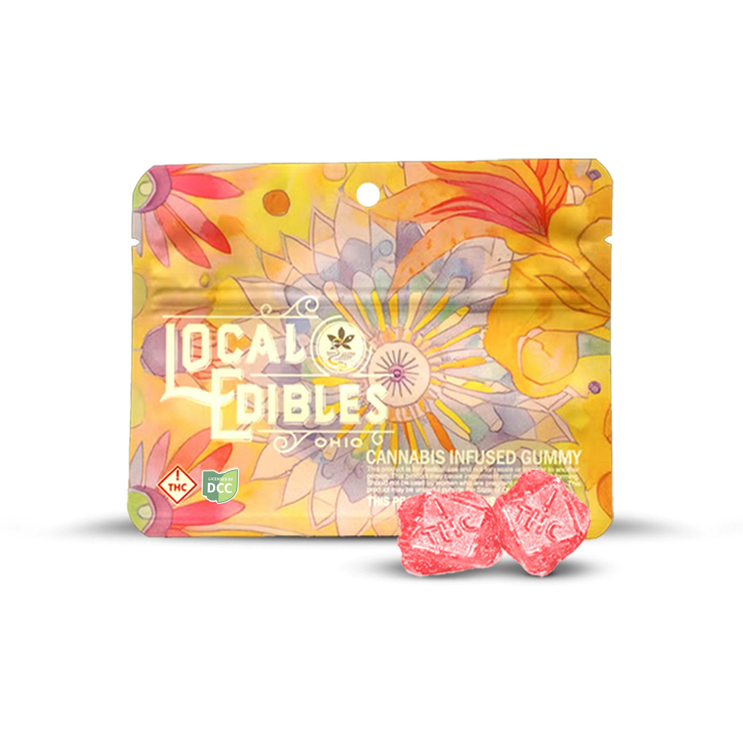 Local Edibles | Tropical Punch 1:1 CBG 10pc | 110mg Gummies