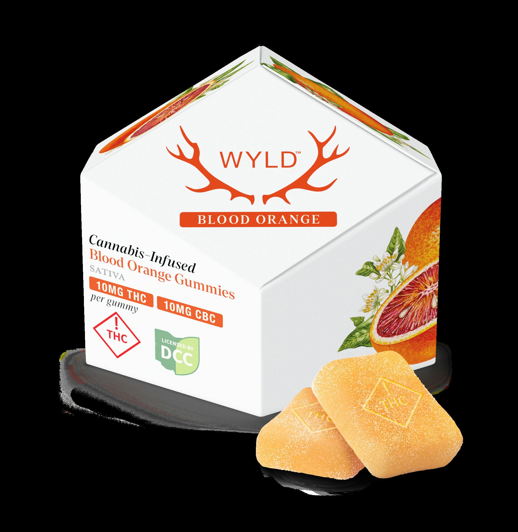 Wyld | Blood Orange 1:1 CBC 10pc | 110mg Gummies