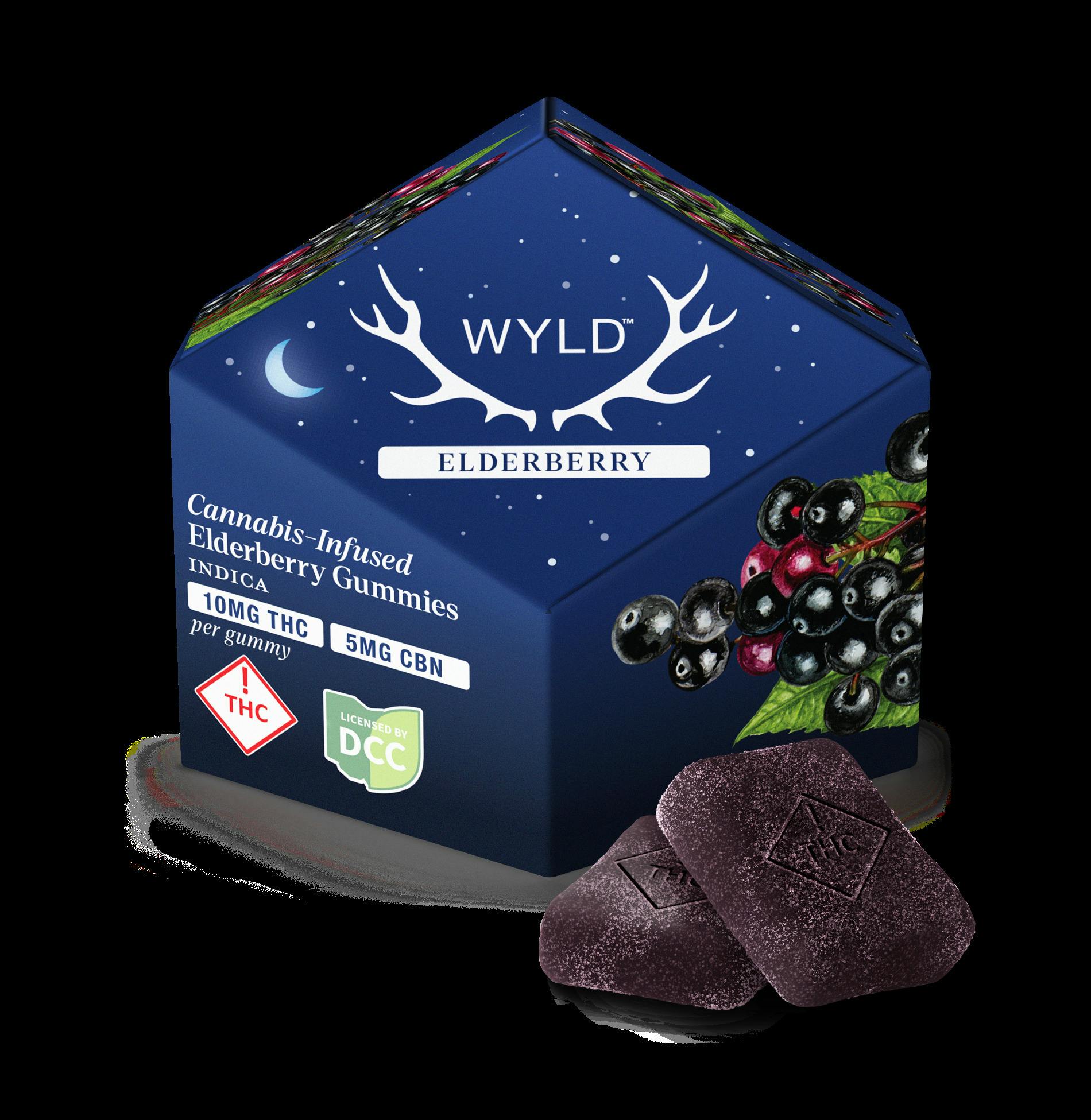 Wyld | Elderberry 2:1 CBN 10pc | 110mg Gummies