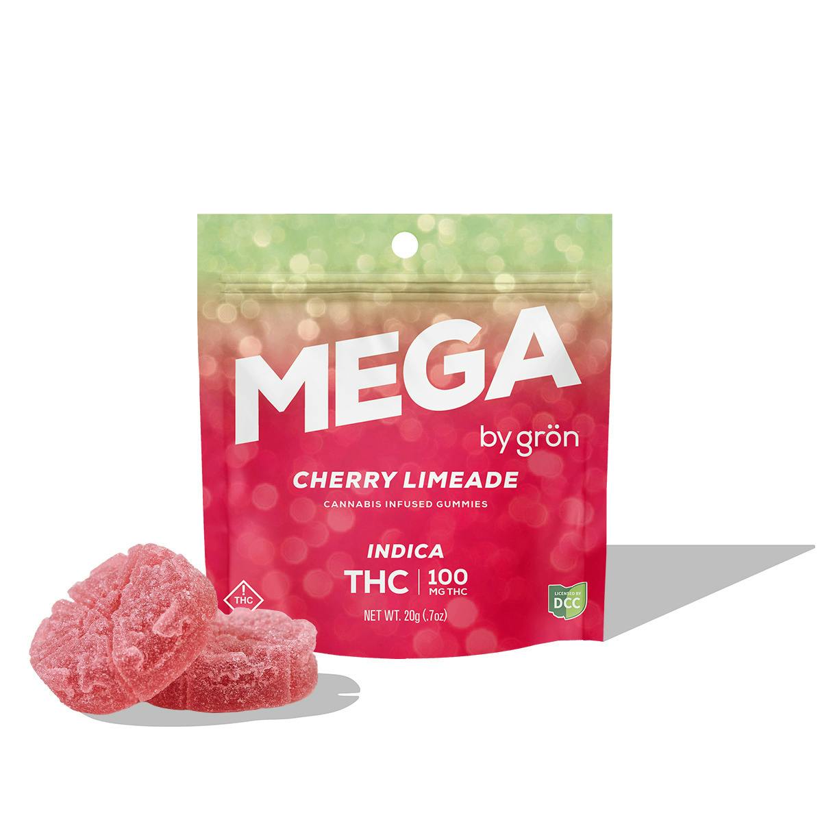 GRÖN | Cherry Limeade 2pc | 100mg Mega Gummie Pearl