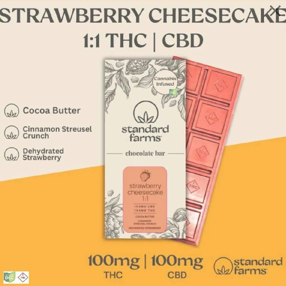 Standard Farms White Chocolate Strawberry Cheesecake Bar 1:1