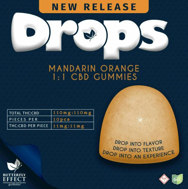 Drops Orange CBD Gummies 110mg 10pk