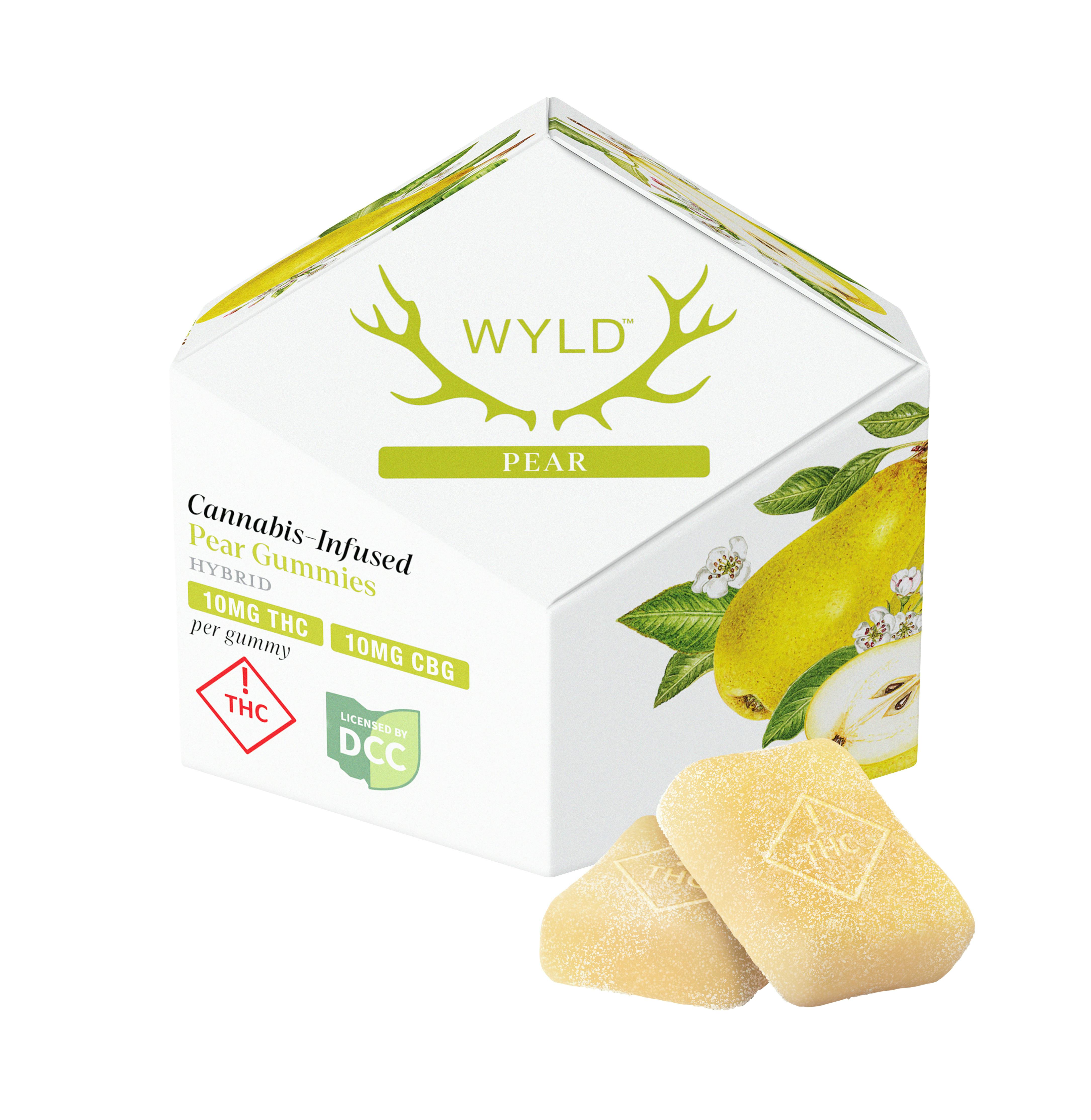 Wyld - Pear 1:1 CBG Gummies 10pk