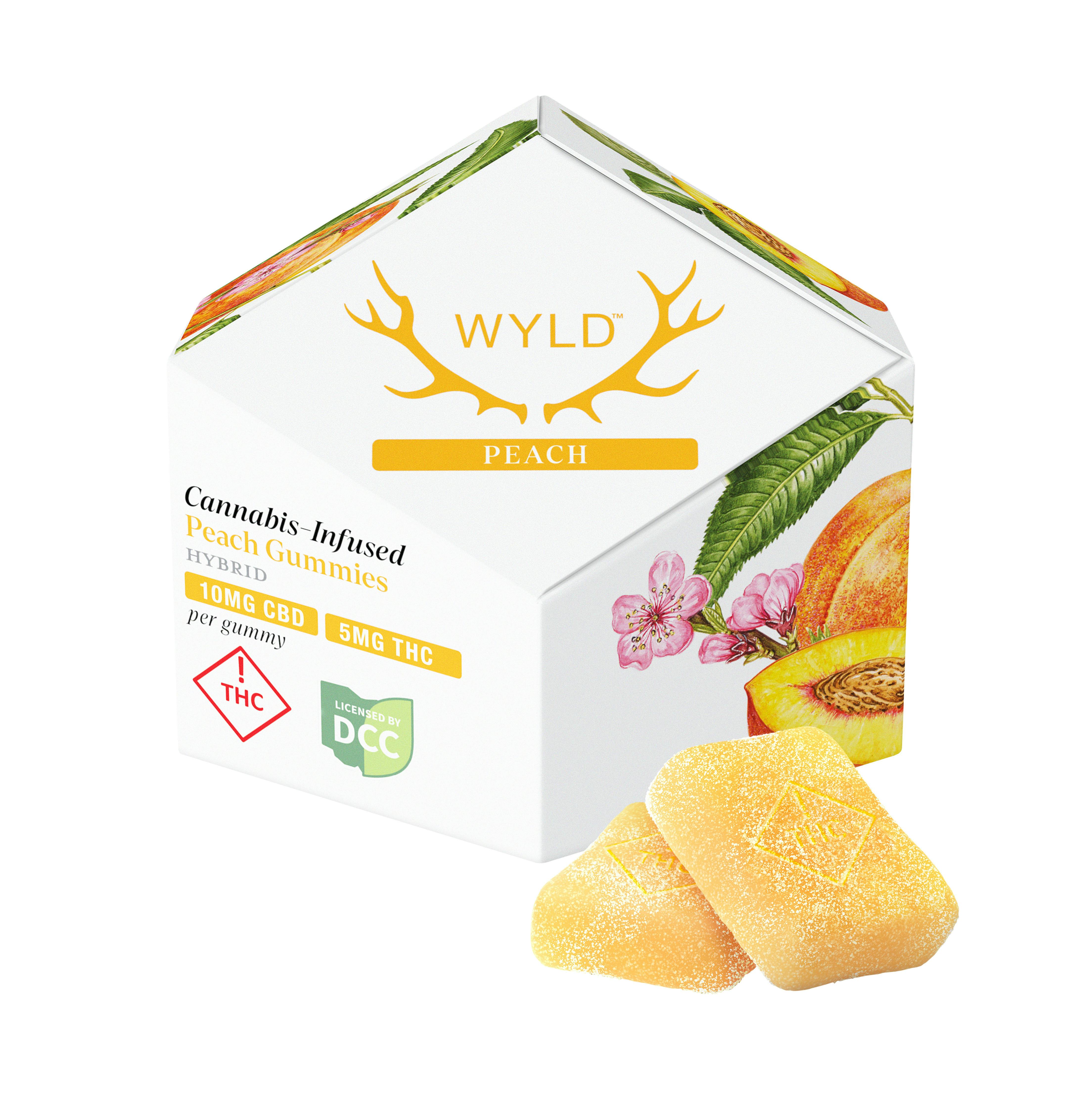 Wyld - Peach 2:1 Gummies 10pk