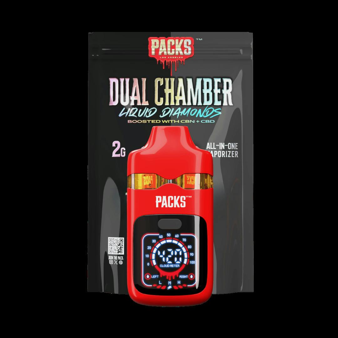 Packwoods Liquid Diamond AIO - Dual Chamber Citrus Mind Haze & Pineapple Diesel (84% THC)
