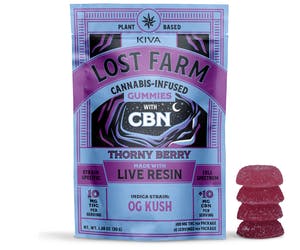 Thorny Berry x OG Kush Live Resin Gummies | 1:1 THC:CBN | 10 Pack
