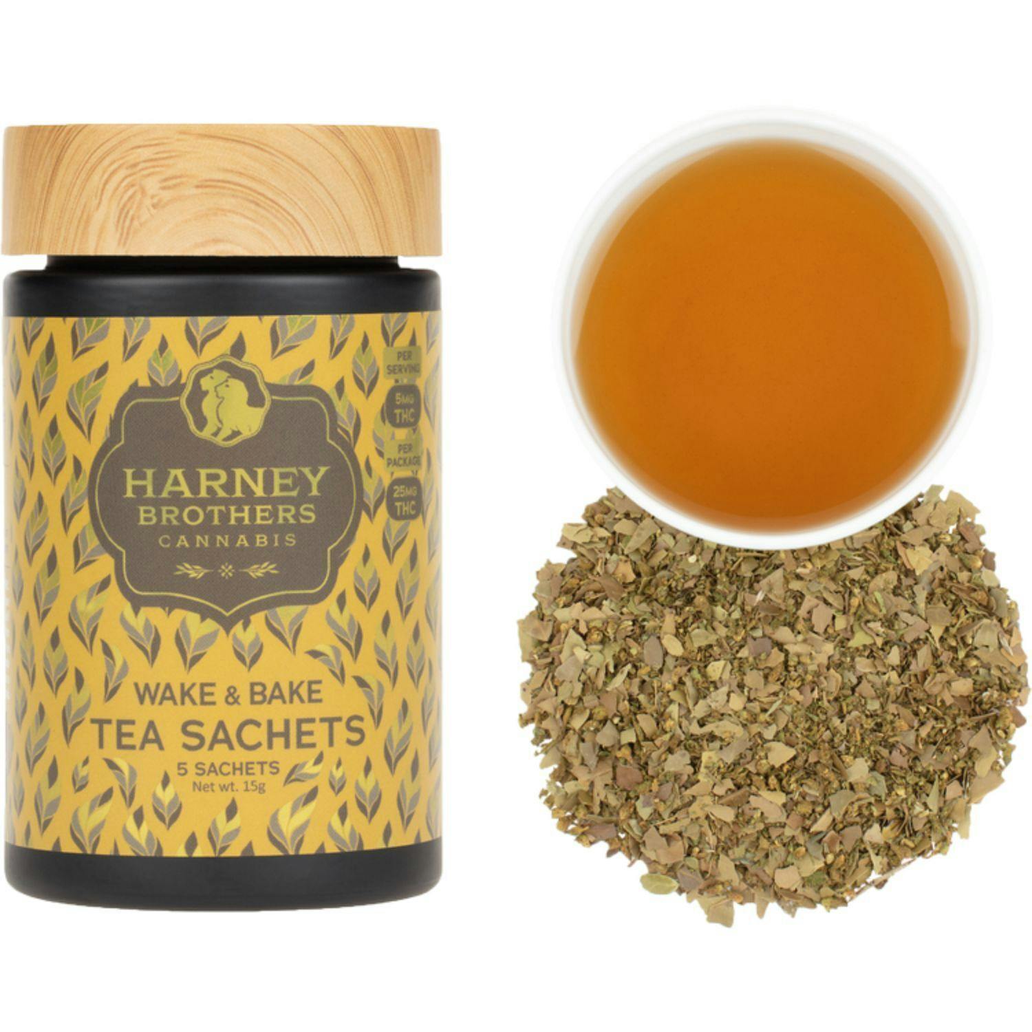 Harney Brothers | "Wake & Bake" Yaupon Mint Tea Sachets | 5 Pack