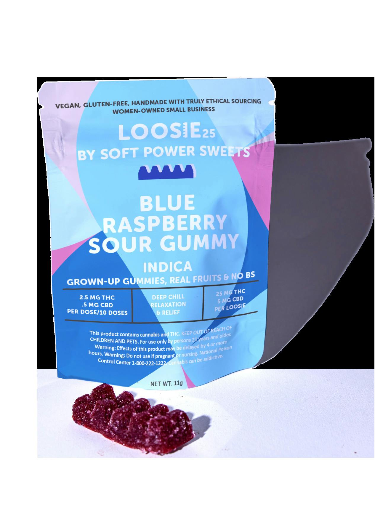 Blue Raspberry "Loosie" Sour Gummy | 5:1 THC:CBD