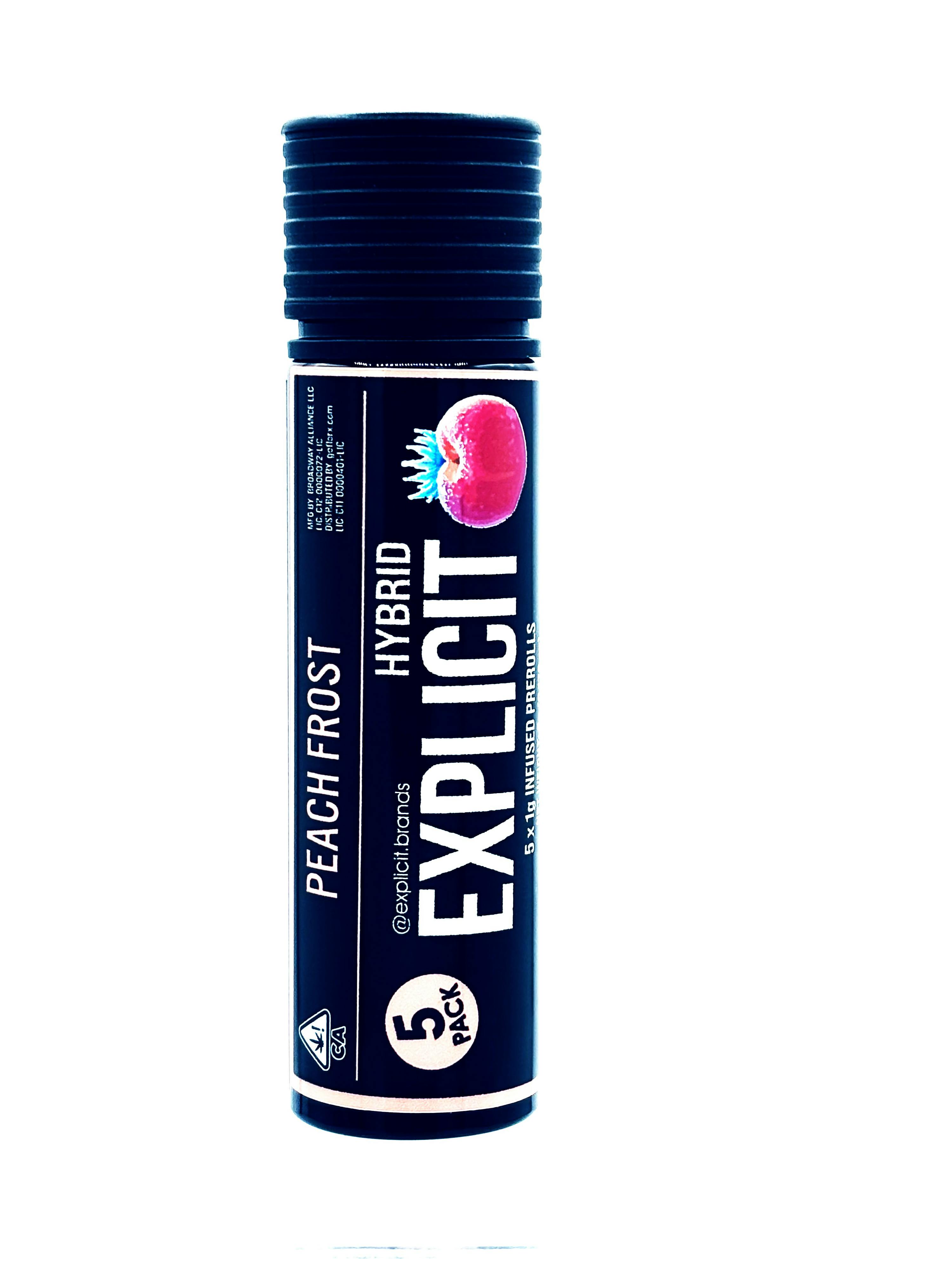 EXPLICIT - INFUSED PREROLL MULTIPACK - PEACH FROST - 5G