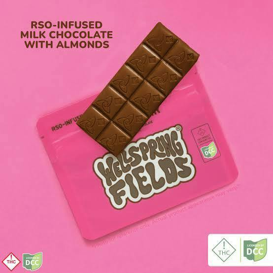 WELLSPRING FIELDS - Milk Chocolate Almond RSO Bar