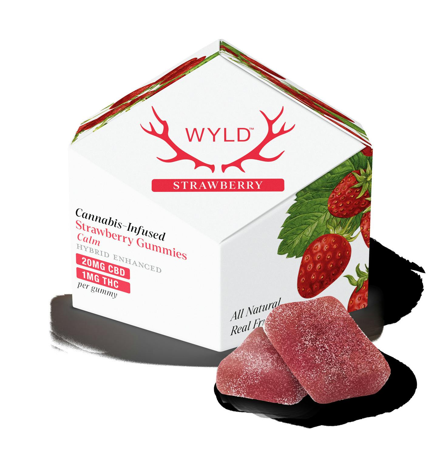 WYLD - Strawberry 20:1 CBD Rich Hybrid Gummies 10 MG